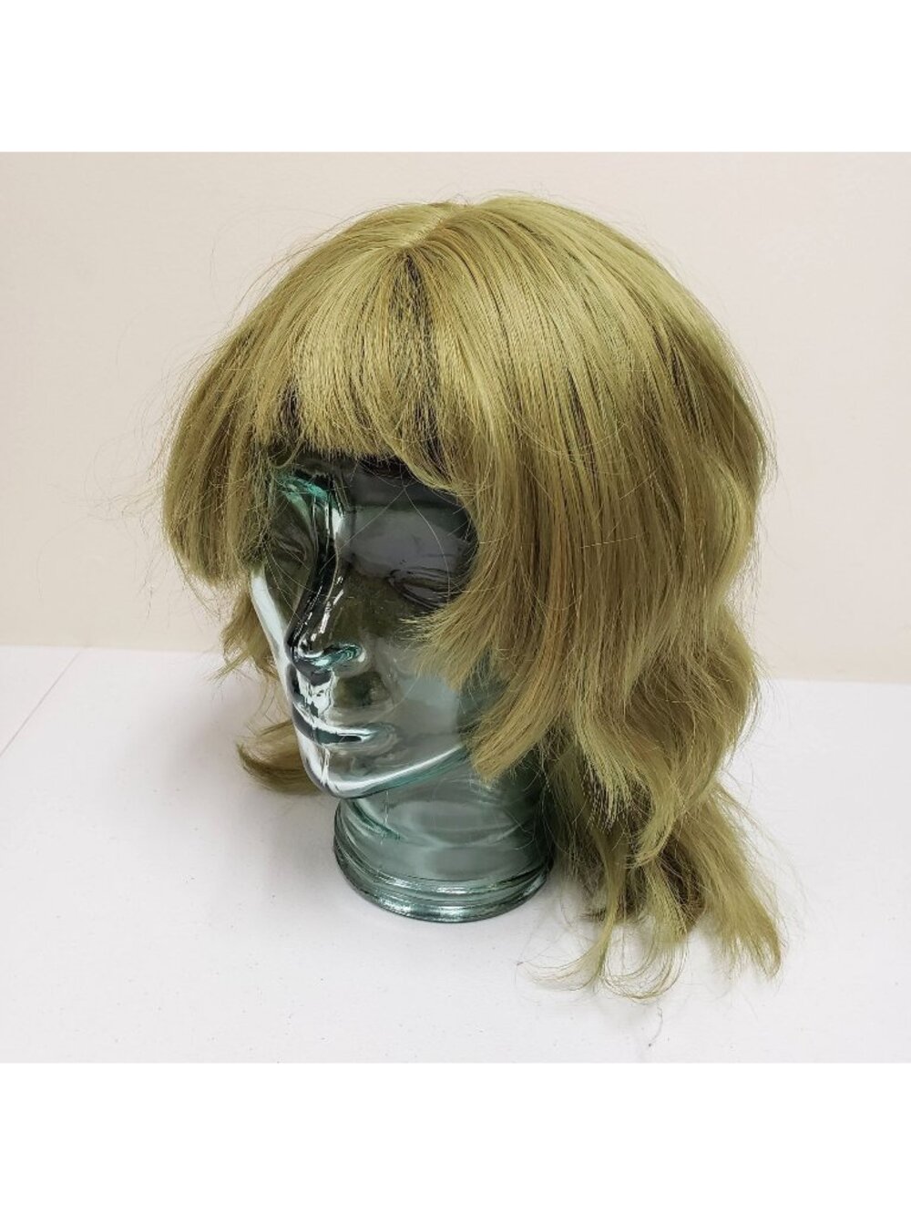 Green Layered Wig with Bangs